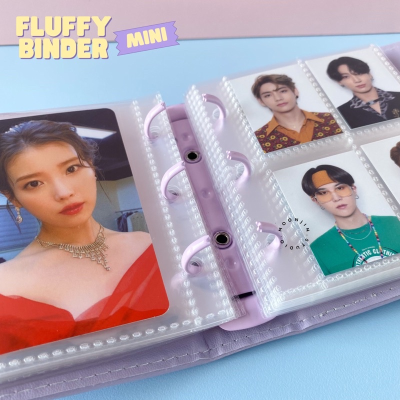 Mini Fluffy Binder Photocard Album Photo Kpop Pastel