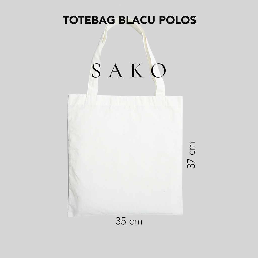 (SAKO) - TOTEBAG BLACU POLOS 35X37CM PEREKAT VELCRO