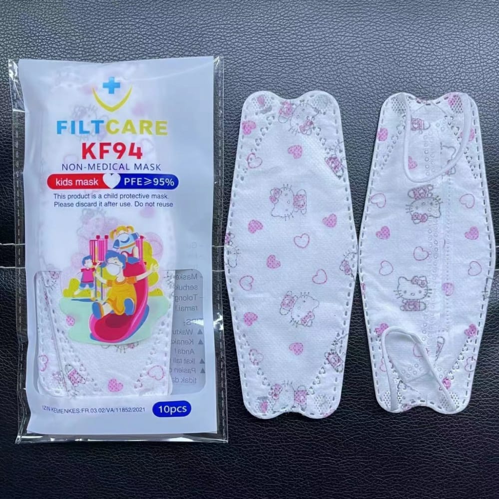 KF94 ANAK 4PLY MOTIF ISI 10PCS MASKER 4 PLY WARNA KARAKTER KF 94