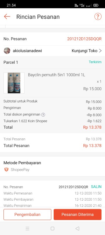 Bayclin Pemutih 5in1 1000ml 1l