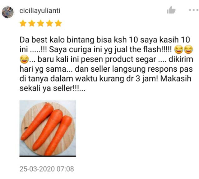 KIRIM INSTAN Wortel Sayur Express