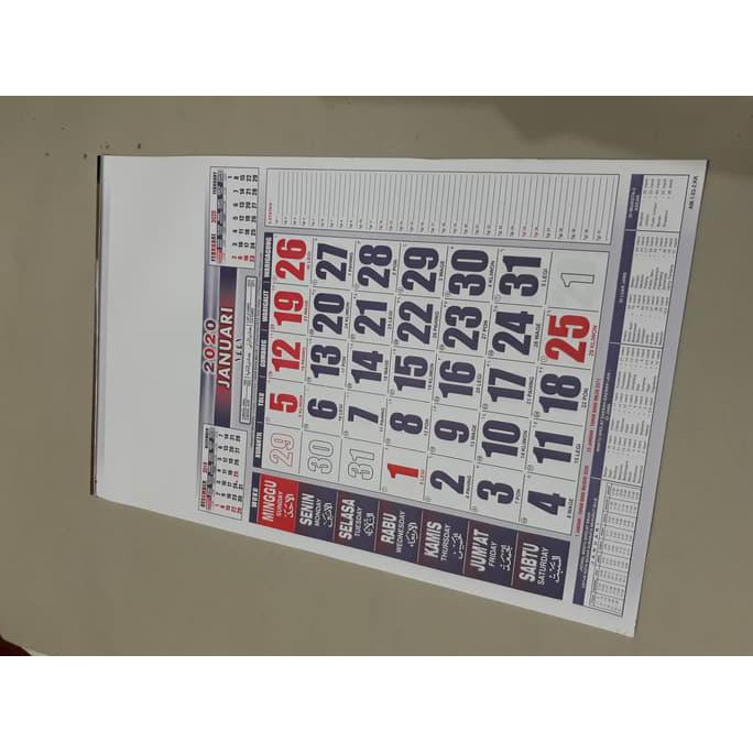 

Kalender dinding 2020-32cm x 48cm