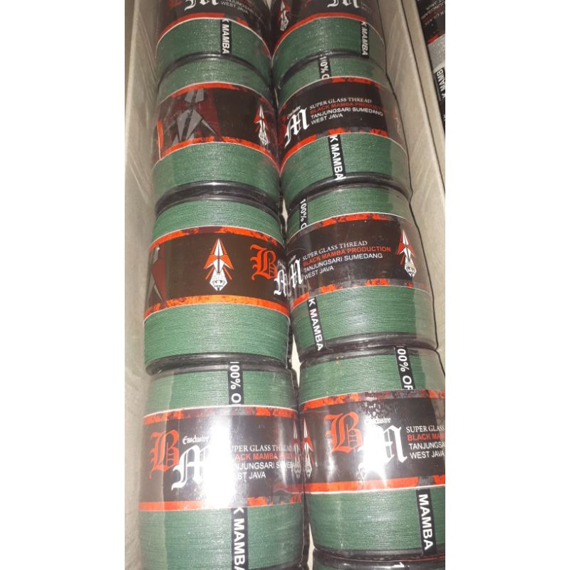 senar gelasan BLACK MAMBA matot / mati total, bahan putih, size 023
