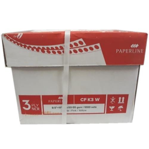 

Continuous Form 3 ply (Full ) 9.5" x 11" l 1000 sets l 3000 sheets / 3 ply Full Paperline