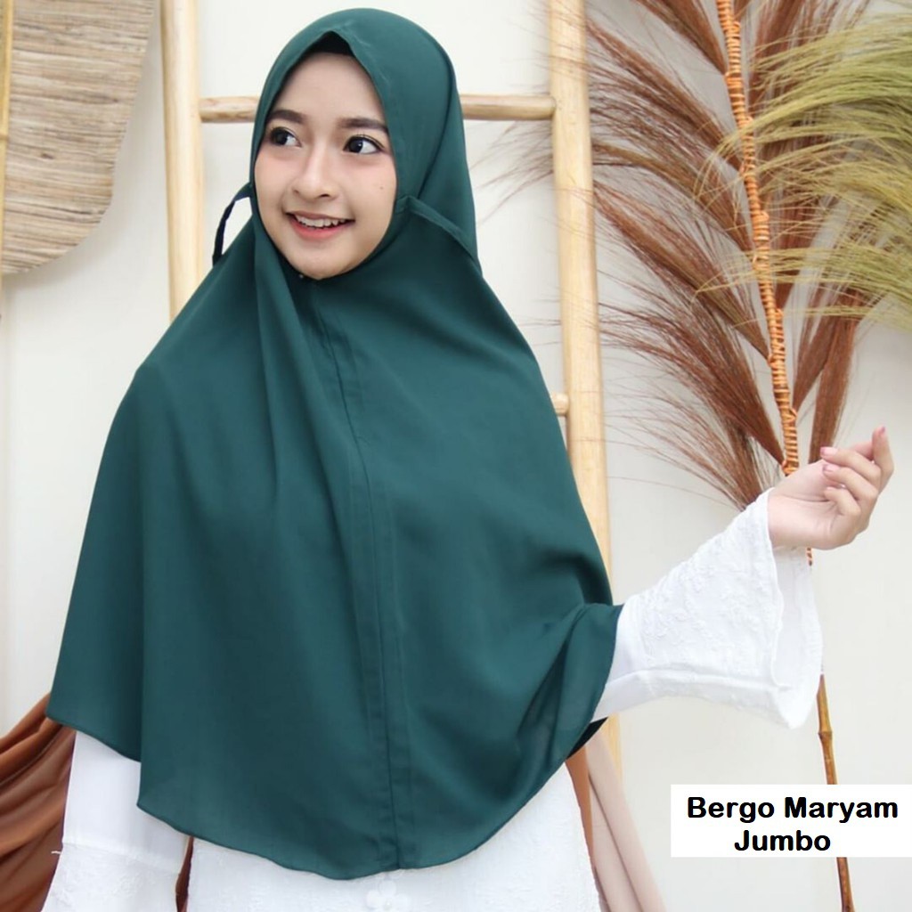 (BISA COD) BERGO INSTAN MARYAM BAHAN DIAMOND HIJAB JILBAB KERUDUNG MURAH