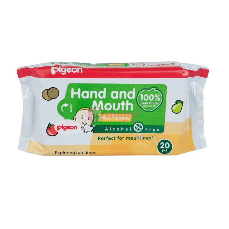 Pigeon Hand And Mouth Wipes Wet Tissue isi 20 sheet &amp; 60 sheet Tisu Basah ASOKA