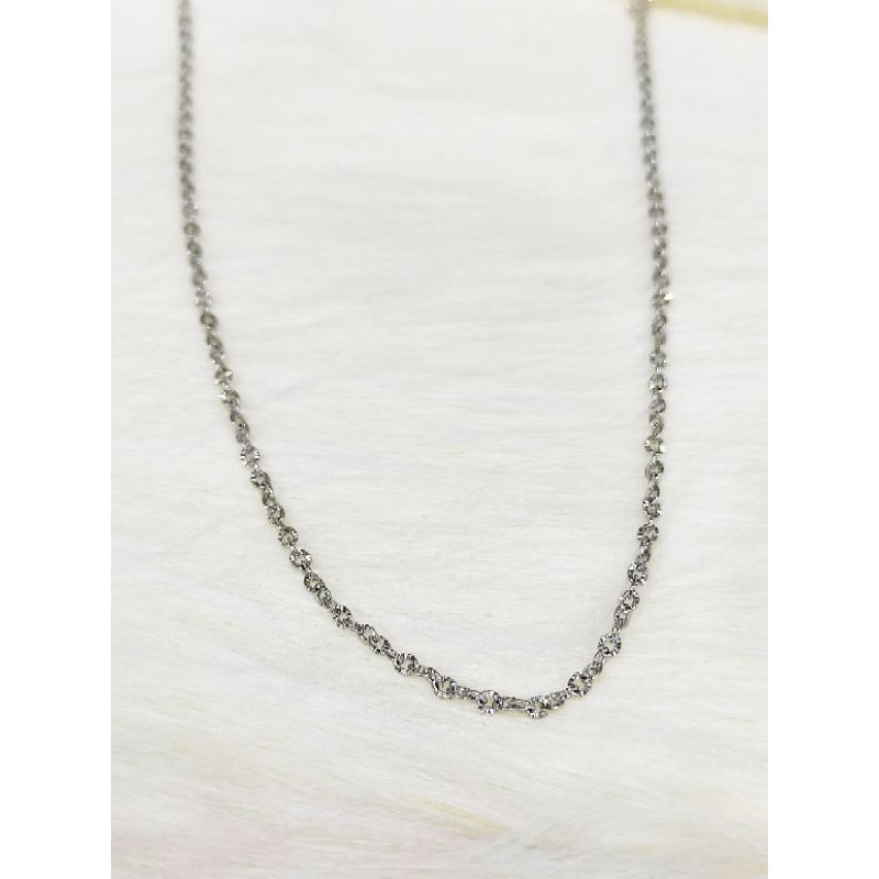 Kalung Titanium Nuri Motif Warna Silver Nori Motif