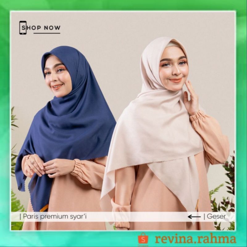 Umama Scarf Hijab Segiempat Paris Premium Syari Lacer Cut 130x130cm, Jilbab Syar'i, Kerudung Syari J