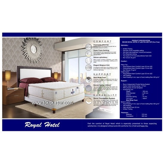 Fachriagro- Springbed Revor Royal Hotel 160X200 Kasur Only