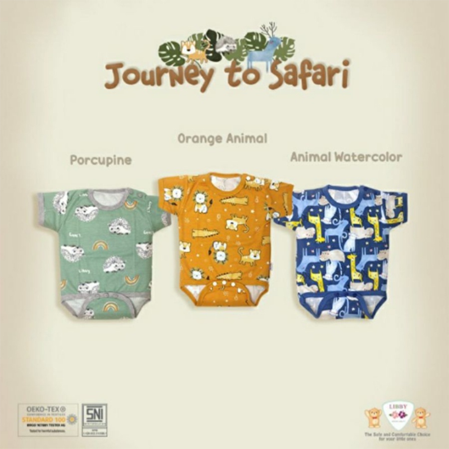 Libby Baby Jumper Segitiga Romper Segiempat 1Stel Motif Terbaru Piyama Anak Baju Bayi