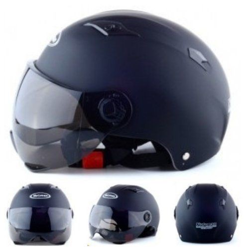 Helm Sepeda Plus Kaca Half Face Helmet Taffsport 328 Black 111117