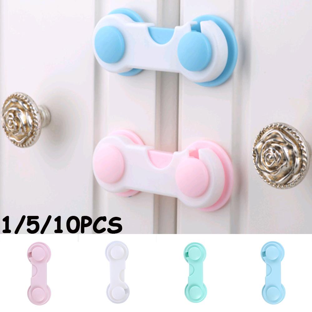 PREVA 1/5/10PCS Security Latch Plastic Wardrobe Door Drawers Children Protector