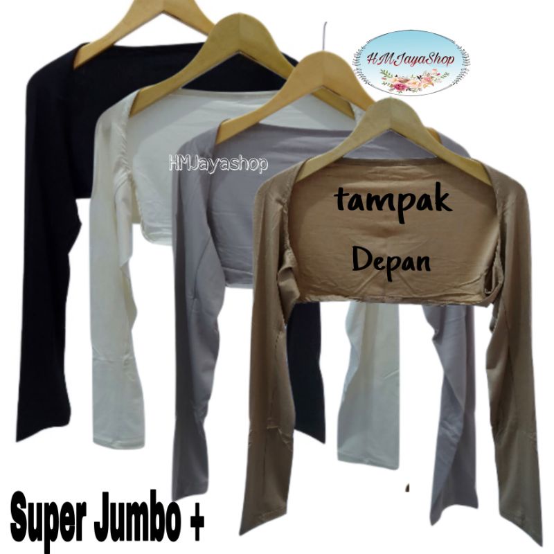 Manset Sambung Bolero Jumbo Balero Lengan Panjang Polos Rayon Super