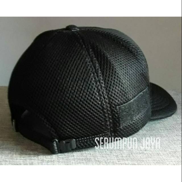 TOPI SECURITY LOGO PUTIH BESAR - TOPI SECURITY LOGO PUTIH BESAR 3PATCH JARING DOBEL MESH VELCRO