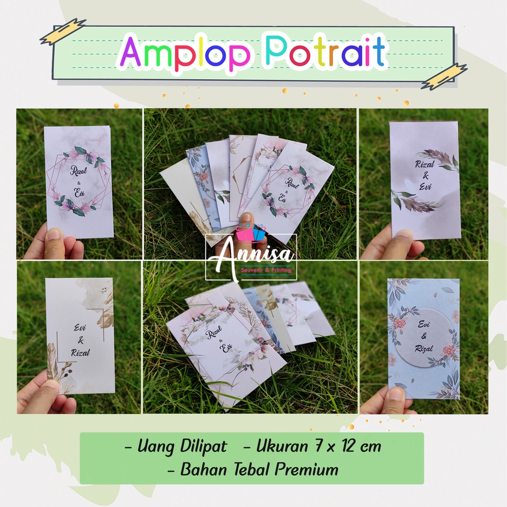 

Amplop Kondangan Potrait Custom Nama Premium