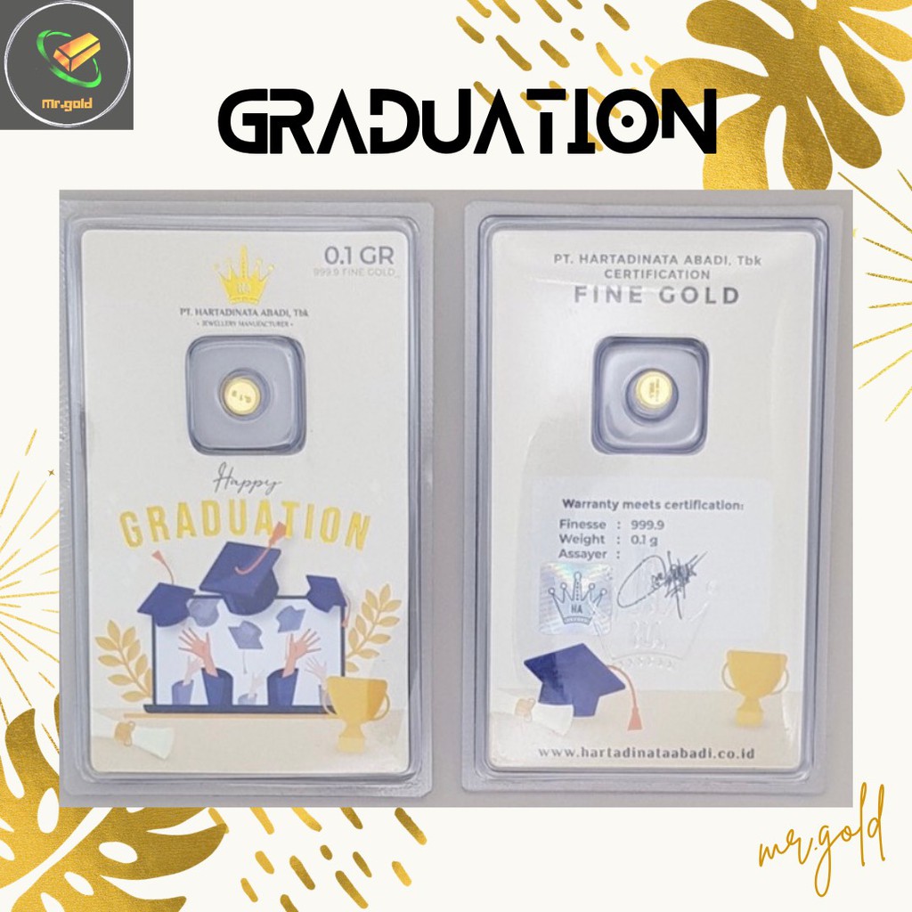 EMAS LOGAM MULIA MINI HARTADINATA ABADI 0.1 GRAM EDISI GRADUATION GIFT SERIES / ACC LM HT  / LM HRTA
