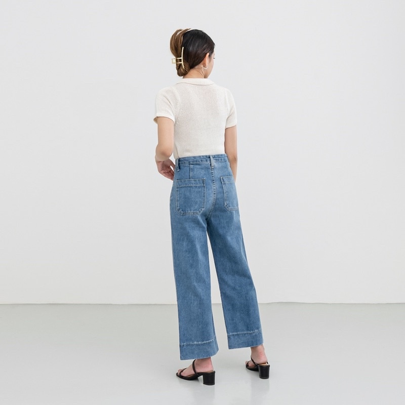 VIERLIN - Jeans 618 - KULOT JEANS HIGH WAIST