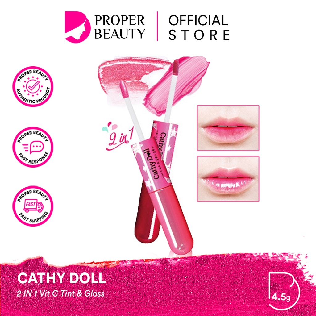 CATHY DOLL 2 IN 1 Vit C Tint &amp; Gloss Thailand / Lipstick / Lip / Pigmented