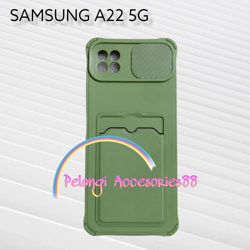 CASE SAMSUNG A22 5G SOFTCASE SLEDING WARNA WARNI