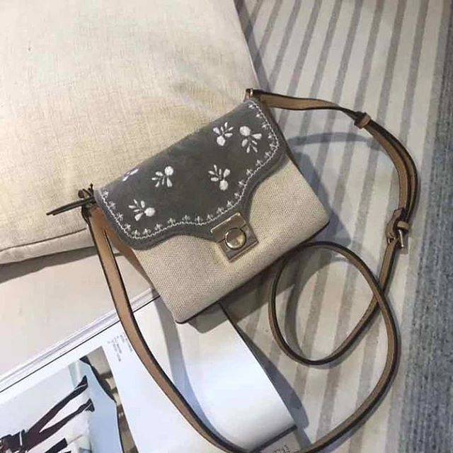 Parfois Embroidered Sling Bag