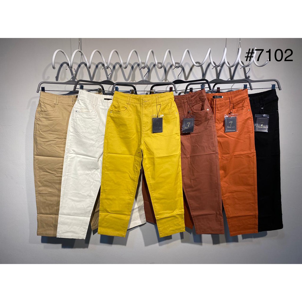 SEVEN UP Celana Bahan Katun 7/9 Cewek 7102 import