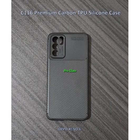 C116 OPPO RENO 6 5G Premium Carbon TPU Silicone Case Armor