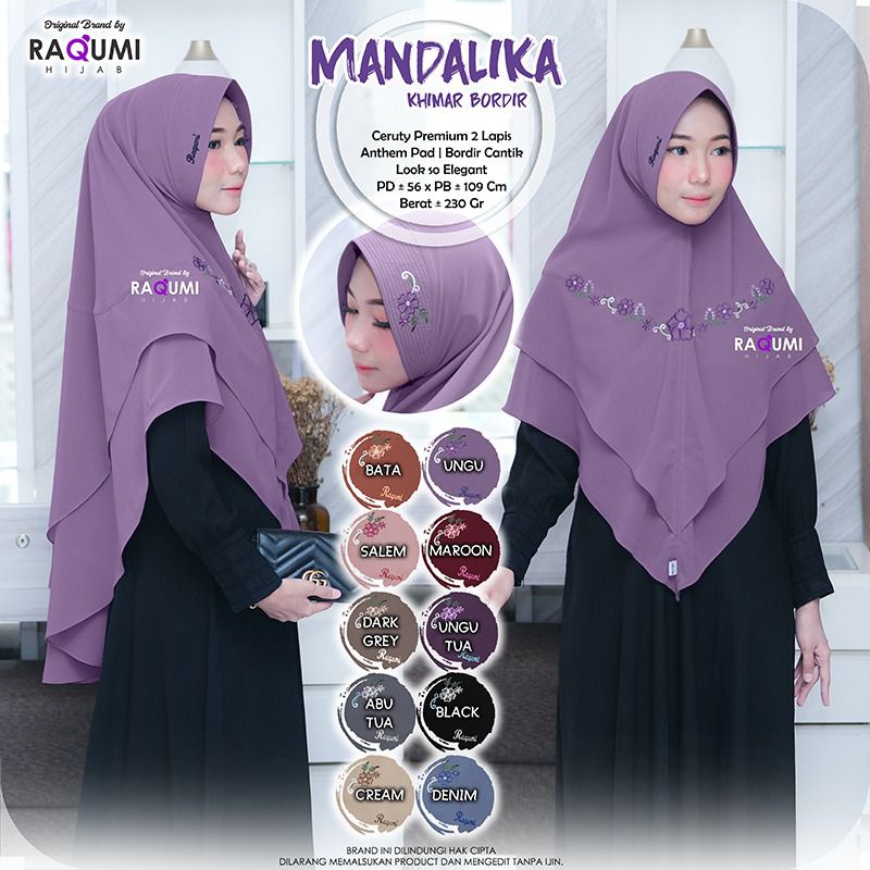 MANDALIKA BY RAQUMI HIJAB ORIGINAL SOLO