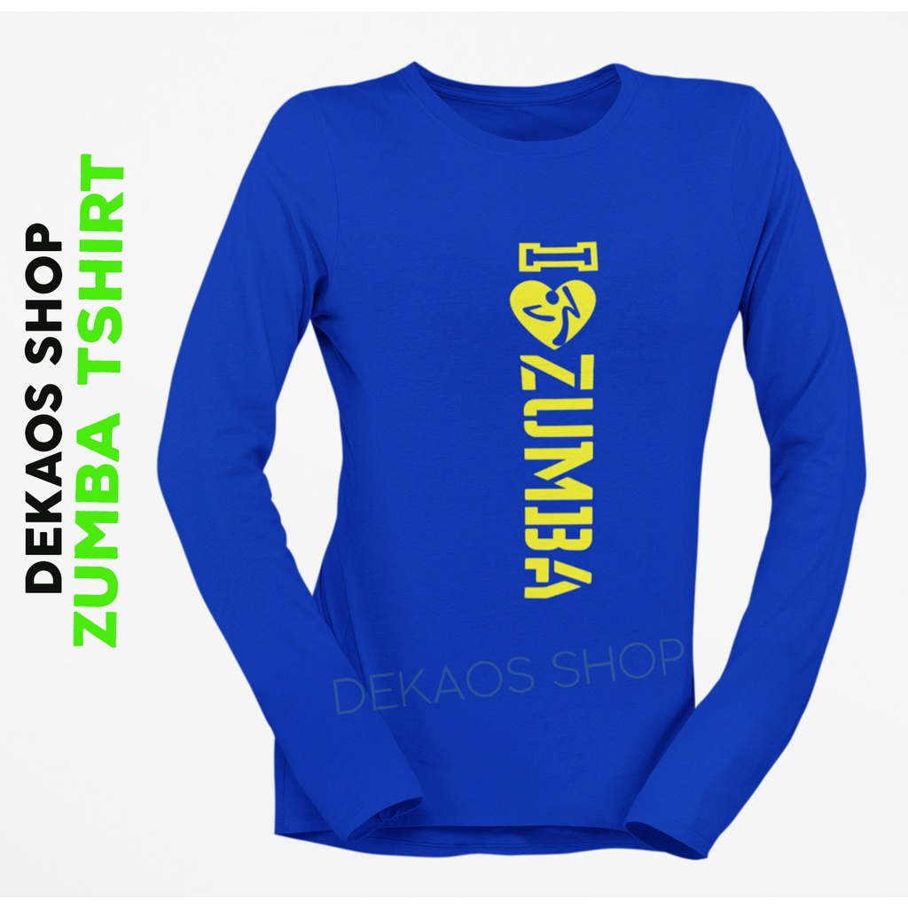 KAOS SENAM ZUMBA LENGAN PANJANG  / SETELAN ZUMBA / ATASAN ZUMBA / BAJU SENAM WANITA / KAOS AEROBIC L