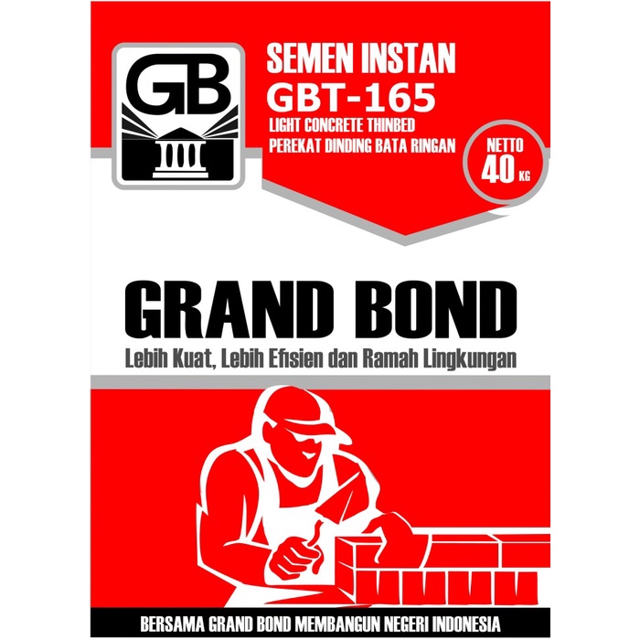 Semen Instan GRAND BOND THINBED Perekat Bata Ringan Mortar Instant