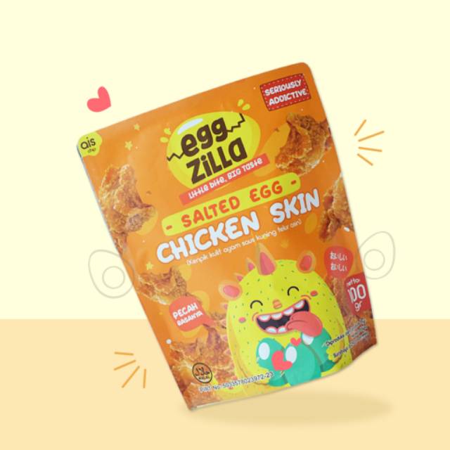 

EGGZILLA Salted egg Chicken Skin 100gr