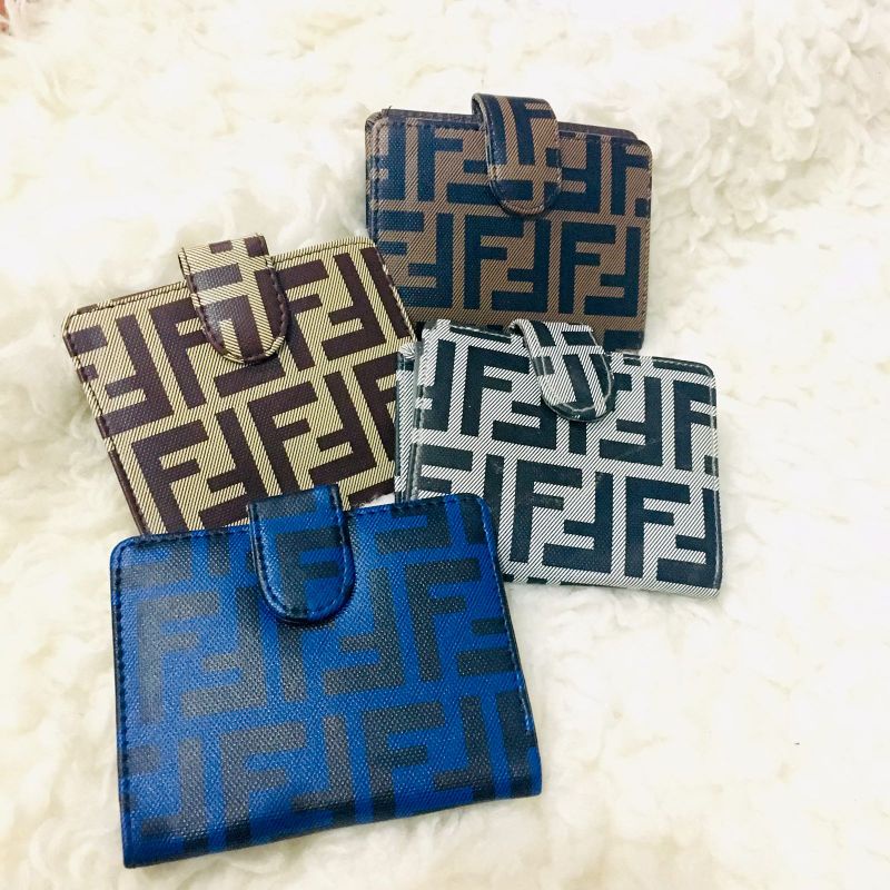 Dompet kartu Kancing 1 slot kartu 14 ada slot uang Kertas Murah Import Wanita Pria THR