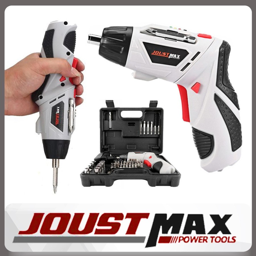 Joust Max Cordless Electric Screwdriver Set 45 Pcs JST24802L Joustmax alat bor obeng