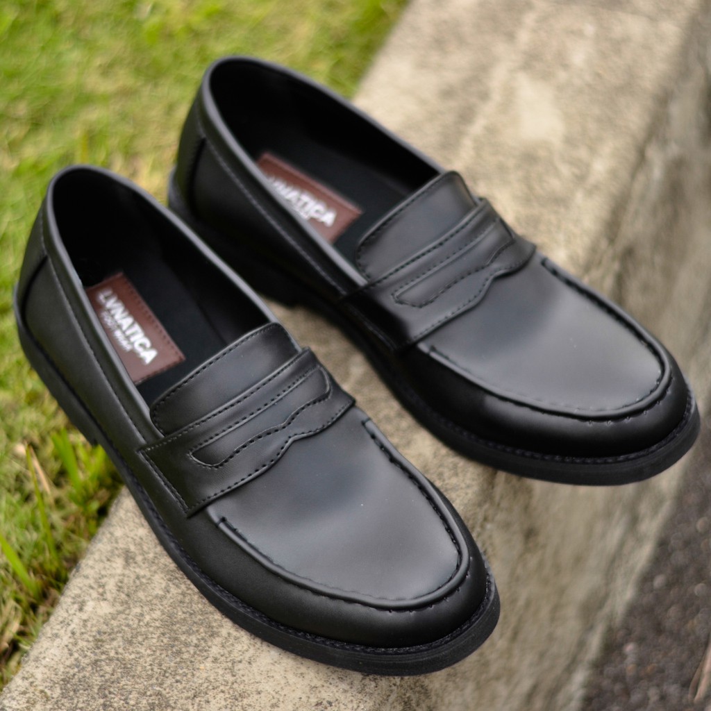 Vinoka Black | Sepatu Loafers Penny Klasik Vintage Klasik Loafer Tali Footwear | FORIND x Lvnatica