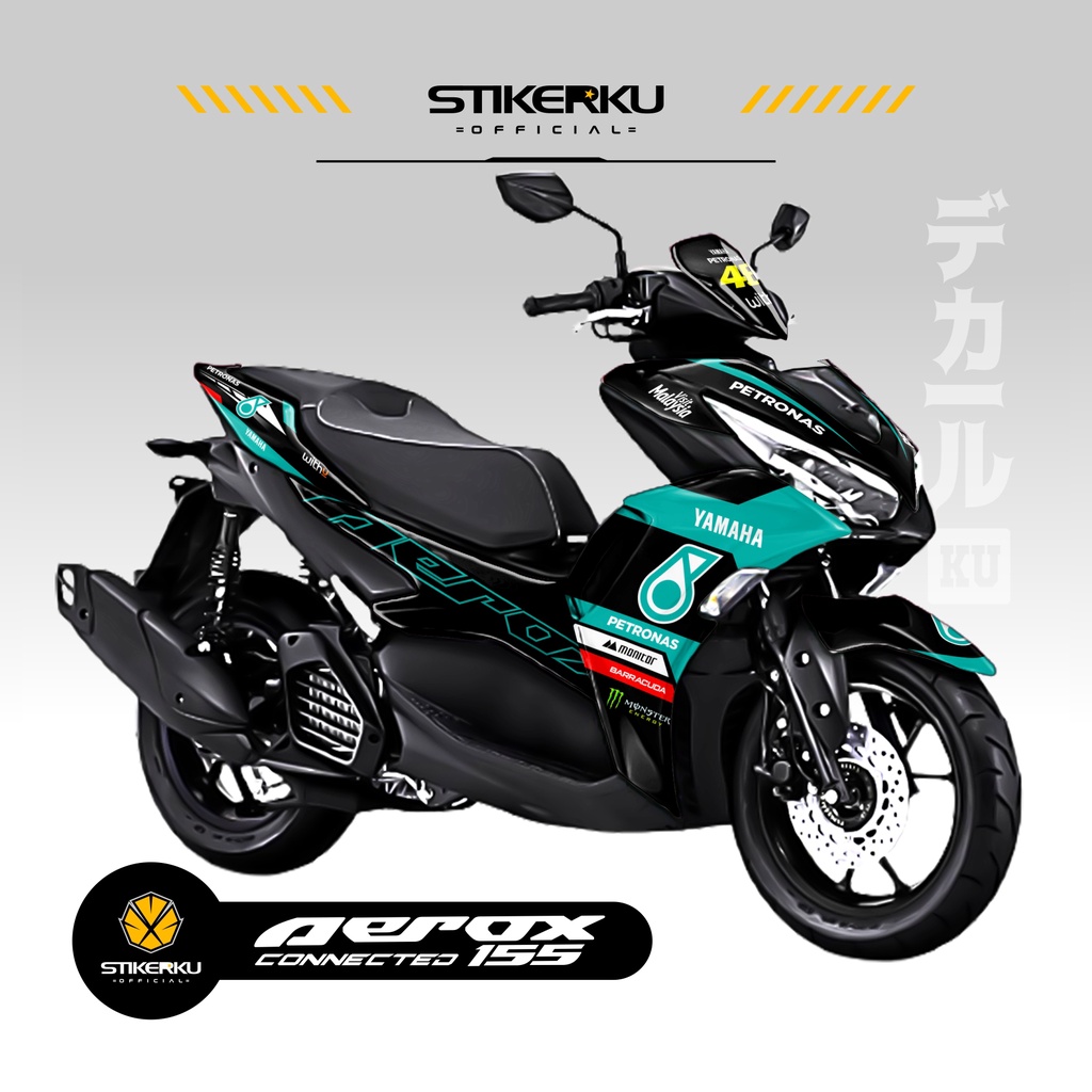 DECAL AEROX 155 CONNECTED / STRIPING / STICKER / STIKER / 2021 / AEROX NEW / STOCK DECALS / LIVERY P