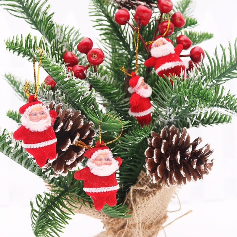 6pcs Ornamen Gantung Desain Santa Claus Untuk Dekorasi Pohon Natal