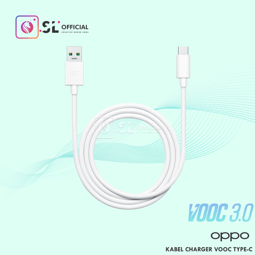 Kabel Data Oppo Type C Vooc Original For A5 A9 2020 A53 A54 A57 Reno 2/ 3/ 4/ 5/ 6/ 7/ 8