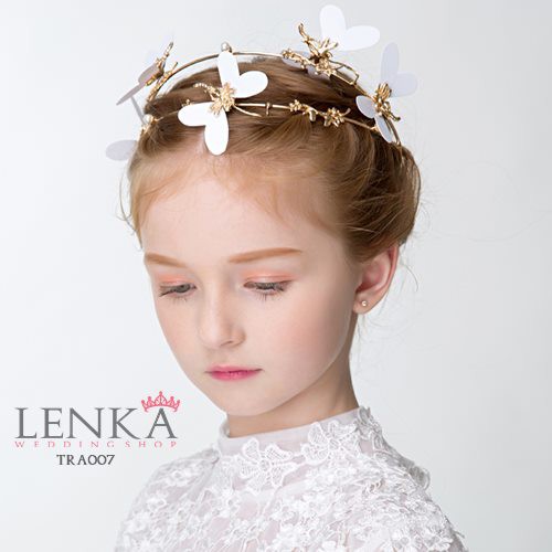 [STOK TERBATAS] Aksesoris Tiara Pesta Emas Anak l Lenka - TRA007