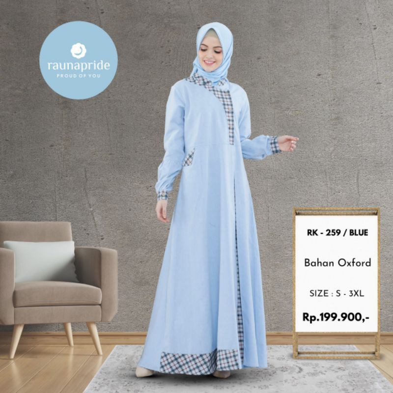 Rk 259 dan RK 260 gamis Rauna terbaru