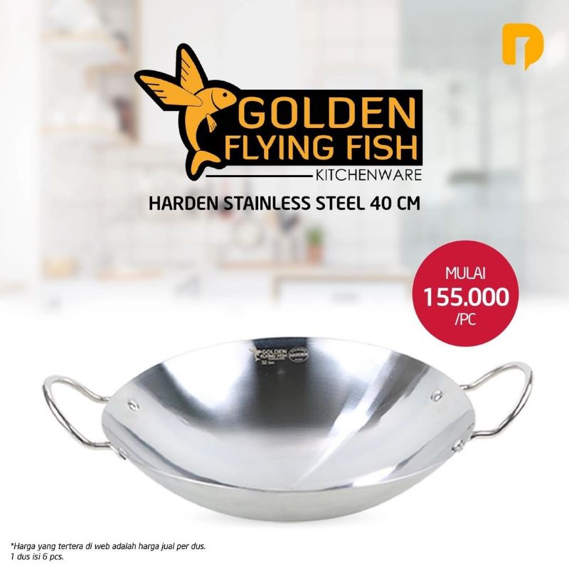 GOLDEN FLYING FISH/wajan harden stainless/wajan anti lengket