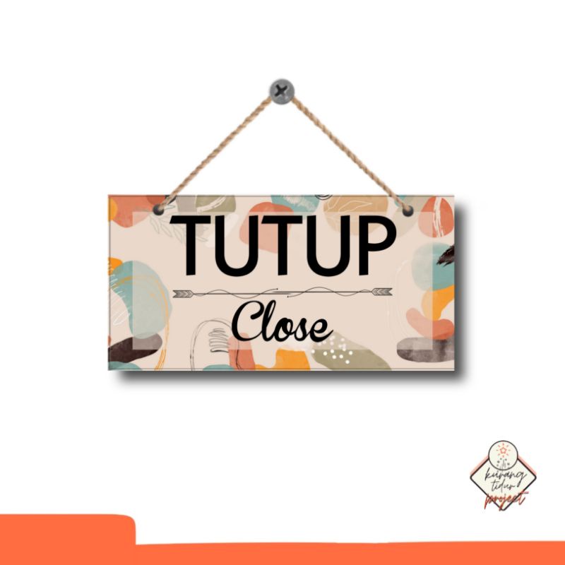 DEKORASI GANTUNGAN OPEN CLOSE/BUKA TUTUP KASIR UNIK-KTP- occ1-1