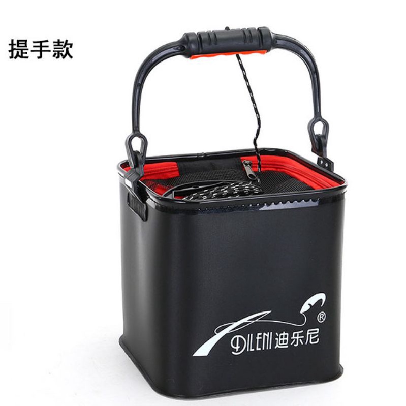 Ember Lipat Mancing Tempat Wadah Ikan Folding Fishing Bucket Model Rope