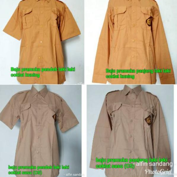 Banyak Dipakai.. baju pramuka pria SD SMP SMA lengan pendek panjang seragam sekolah