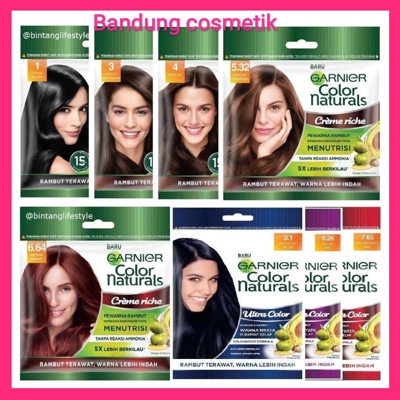 GARNIER Hair Color Naturals Ultra Color 20gr + 20mL SACHET | Pewarna