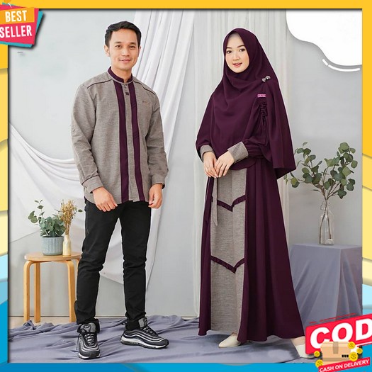 Gamis Couple/ Baju Suami Istri / Dress Muslim Gamis Couple Keluarga Terbaru Pasangan Suami Istri Kon