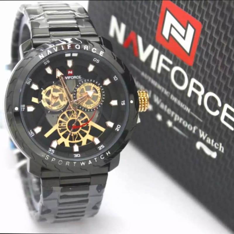 LMD Id Store Jam Naviforce Unggulan Mewah Merek Pria Jam Tangan Ganda Kronograf Pria Sport Automatic