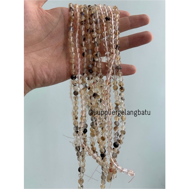 natural batu CITRINE kotor 6mm kristal putih citrin media kesehatan