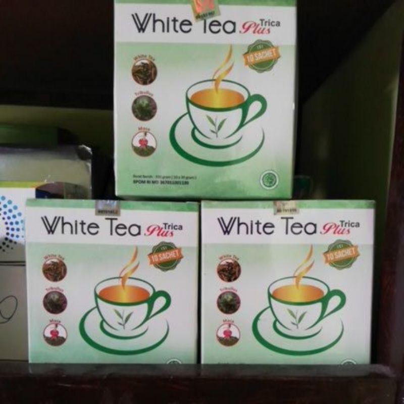 

Teh putih / White tea plus trica 1 box Original