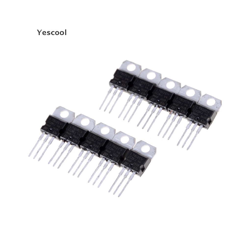 10pcs IC L7812CV L7812 TO-220 12V Voltage Regulator