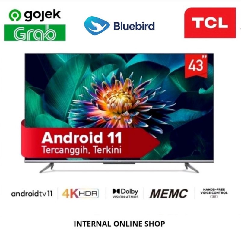 TCL 43A20 Smart TV 43 Inch Android 11 UHD 4K Garansi Resmi