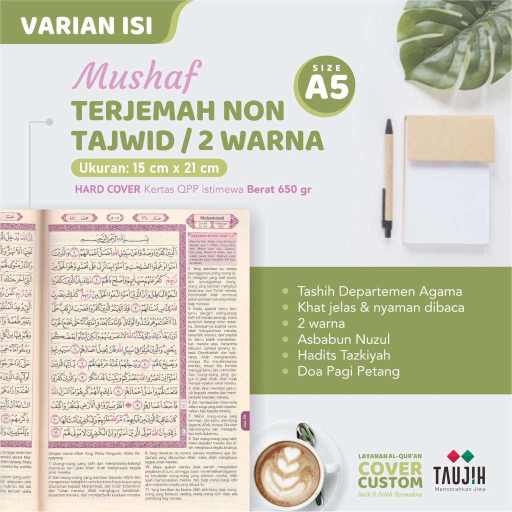 ALQURAN TERJEMAH NON TAJWID A5